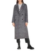 Sandro Juno Double-breasted Wool Blend Coat