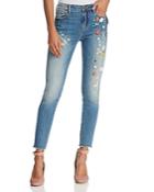 Aqua Embellished Skinny Jeans In Medium Wash - 100% Exclusive