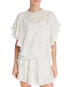 Generation Love April Ruffled Embroidered Top