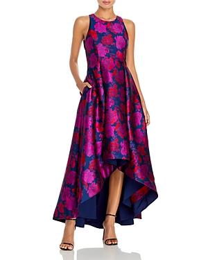 Aidan By Aidan Mattox Jacquard High/low Gown