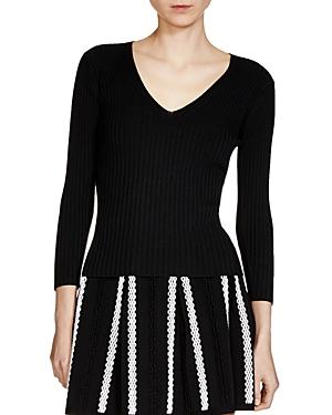 Maje Madere Ribbed Sweater
