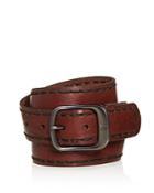 Frye Men's Stitched-edge Leather Belt