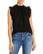 Bella Dahl Mockneck Ruffle Sleeve Top