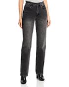 Good American Icon Straight Fit High Rise Jeans In Black251
