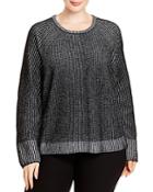 Eileen Fisher Plus Ribbed Organic Cotton Sweater