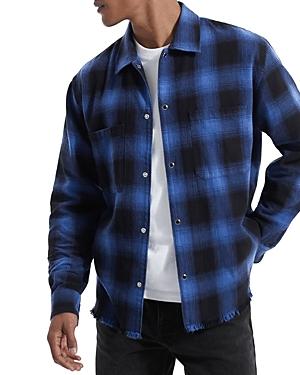 The Kooples Two Tone Plaid Flannel Snap Shirt