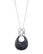 Alexis Bittar Modern Georgian Pave Checkerboard Large Link Pendant Necklace, 32