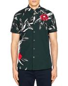 Ted Baker Bartwo Placement Print Regular Fit Button-down Shirt