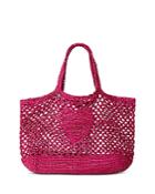 Btb Los Angeles Heart Raffia Tote