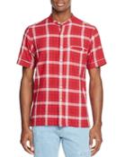 Ovadia & Sons Crosby Blurred Plaid Slim Fit Button-down Shirt