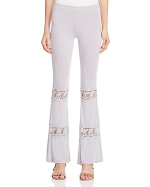 Pol Lace Inset Flare Pants