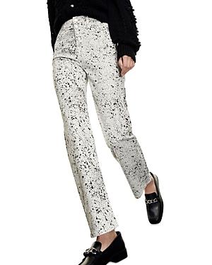 The Kooples Paint Splatter Straight Fit Jeans