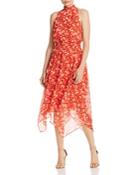 Sam Edelman Smocked Midi Handkerchief Dress