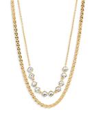 Ajoa By Nadri Double Chain Sparkle Necklace, 16