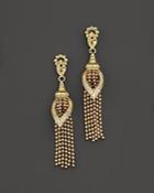 Lagos 18k Gold Flame Diamond Chain Dangle Earrings