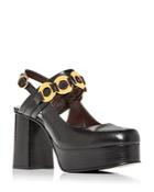 See By Chloe Women's Jenny Slingback High Block Heel Platform Sandals