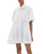 Jonathan Simkhai Crissy Cotton Puff Sleeve Mini Dress