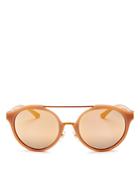 Tory Burch Mirrored Round Sunglasses, 52mm