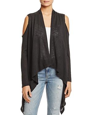 Sioni Cold Shoulder High/low Cardigan