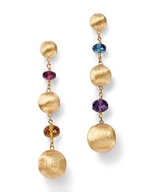 Marco Bicego 18k Yellow Gold Africa Color Multi Gemstone Bead Drop Earrings - 100% Exclusive