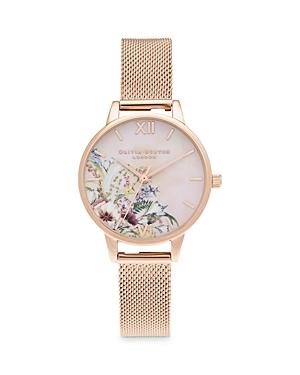 Olivia Burton Enchanted Garden Bracelet Watch, 30mm
