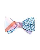 Brooks Brothers Plaid/flag Link Bow Tie