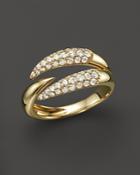 Diamond Multirow Claw Ring In 14k Yellow Gold, .50 Ct. T.w.