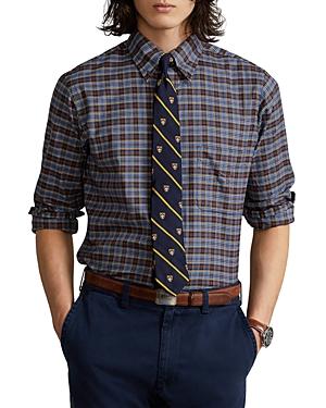 Polo Ralph Lauren Cotton Twill Plaid Custom Fit Button Down Shirt