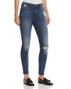 Frame Le High Skinny Distressed Jeans In Magellan