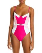 Solid & Striped The Spencer Color Block Underwire One Piece Swimsuit