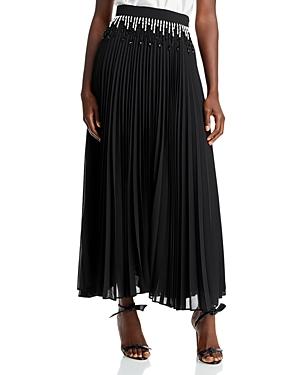 Christopher Kane Beaded Pleated Midi Skirt
