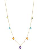 Bloomingdale's Multi-gemstone & Diamond Station Necklace In 14k Yellow Gold, 17 - 100% Exclusive