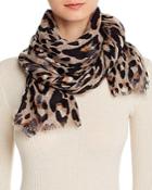 Bloomingdale's Leopard Print Wool Scarf - 100% Exclusive