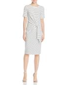 Lafayette 148 New York Glendora Striped Tie Front Dress