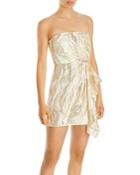 Ramy Brook Mayrice Metallic Strapless Mini Dress
