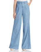 Alice + Olivia Eloise Wide-leg Chambray Trousers