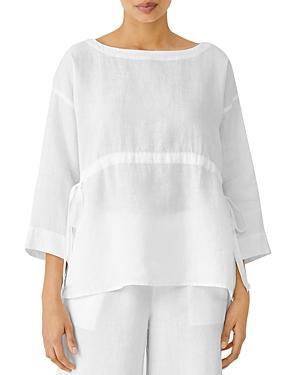 Eileen Fisher Organic Linen Drawstring Top