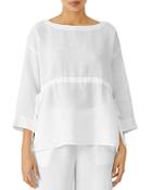 Eileen Fisher Organic Linen Drawstring Top