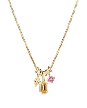 David Yurman Novella Pendant Necklace With Spessartite Garnet, Yellow Beryl & Pink Tourmaline