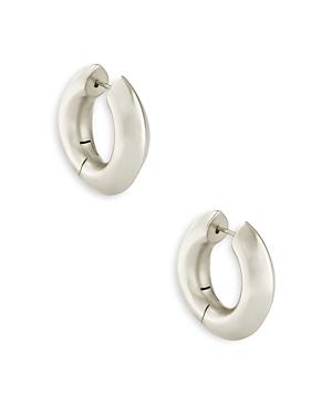 Kendra Scott Mikki Tubular Hoop Earrings In Rhodium Plated