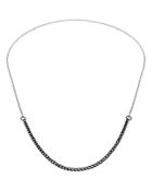 Vitaly Binary X Matte Black/antique Steel Necklace, 30