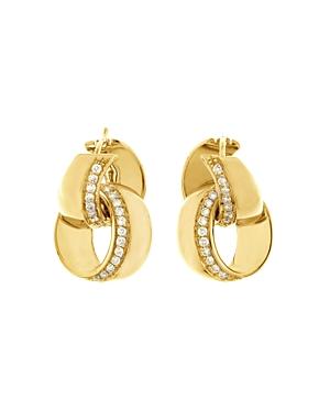 Chimento 18k Yellow Gold Double Link Infinity Earrings With Diamonds
