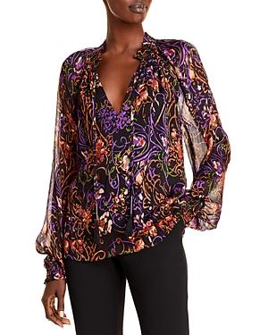 Ramy Brook Caden Printed Crepe Blouse