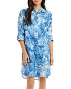 Karen Kane Tie Dye Linen Shirtdress