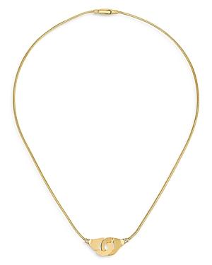 Dinh Van 18k Yellow Gold Menottes Diamond Accent Necklace, 17