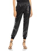 Alice And Olivia Pete Vegan Leather Combo Jogger Pants