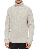 Allsaints Mast Waffle-knit Turtleneck Sweater
