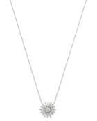 Roberto Coin 18k White Gold Diamond Sunburst Pendant Necklace, 18