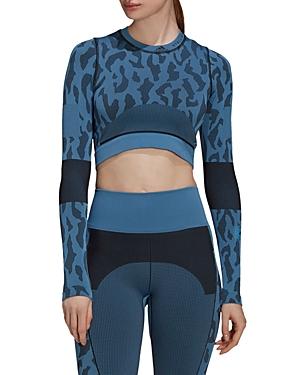 Adidas By Stella Mccartney Printed Crop Top