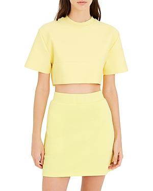 Herve By Herve Leger Bandage Boxy Crop Tee